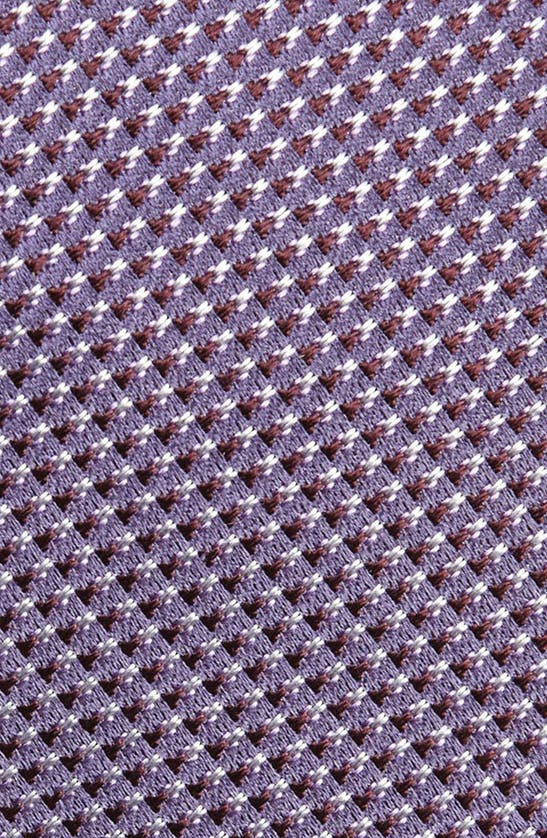 Shop Hugo Boss Boss Micropattern Silk Tie In Bright Purple