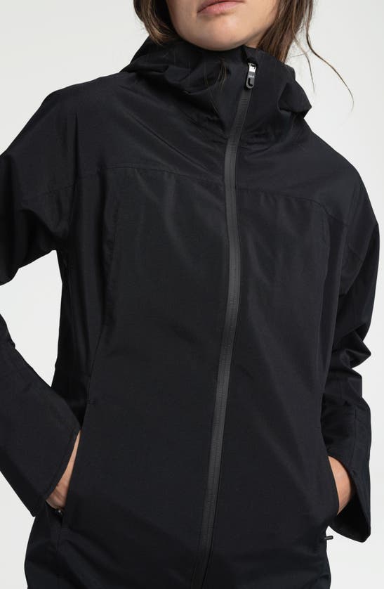 Shop Lole Element Hooded Waterproof Raincoat In Black Beauty