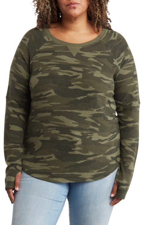 Raglan Sleeve Pullover Sweater (Plus)