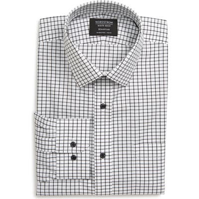 Nordstrom Shop Smartcare(TM) Trim Fit Check Dress Shirt - Black