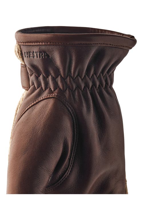 Hestra Christopher Wool Blend & Leather Gloves In Light Brown