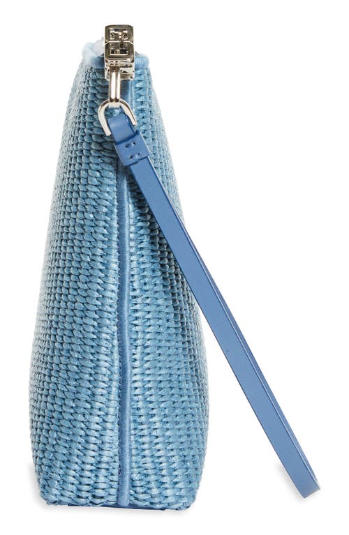 Shop Givenchy Raffia Travel Pouch In Sky Blue