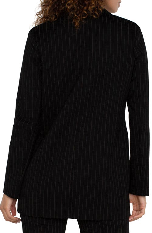 Shop Liverpool Pinstripe Boyfriend Blazer In Black And White Pinstripe