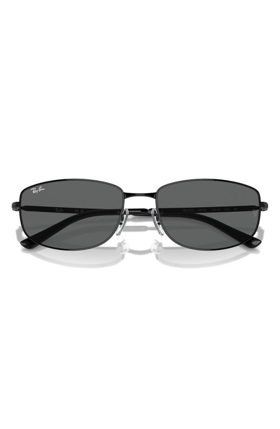 Shop Ray Ban Ray-ban 59mm Oval Sunglasses In Black