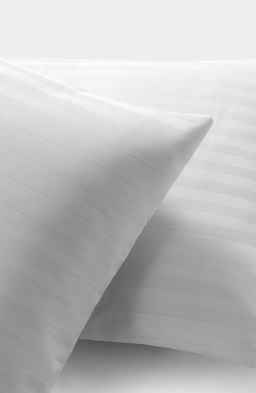 Brooks Brothers Stripe Turkish Cotton Sateen Pillowcases In Grey