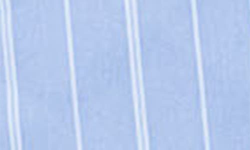 Shop Princess Polly Anni Pinstripe Button-up Shirt In Blue