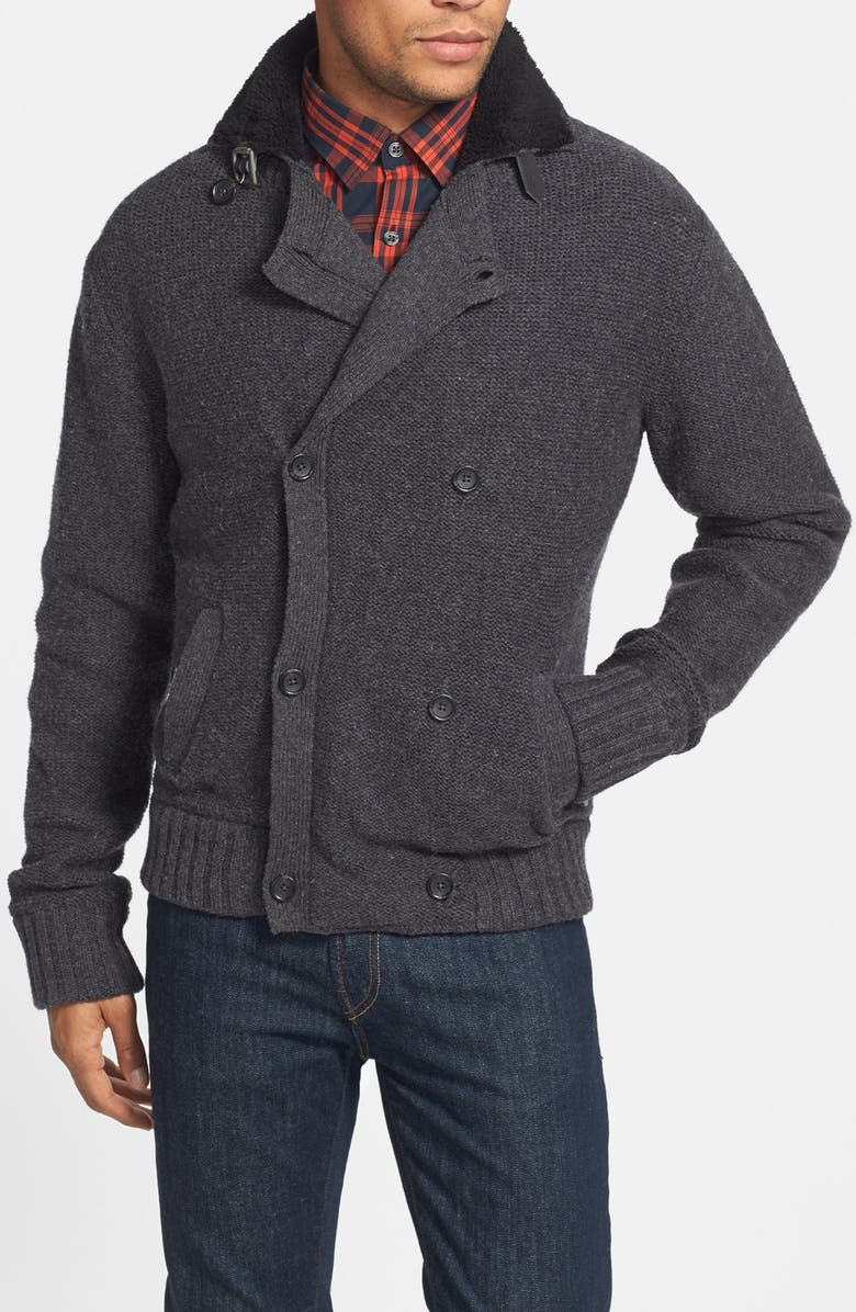 Original Penguin Cotton & Wool Double Breasted Knit Jacket | Nordstrom