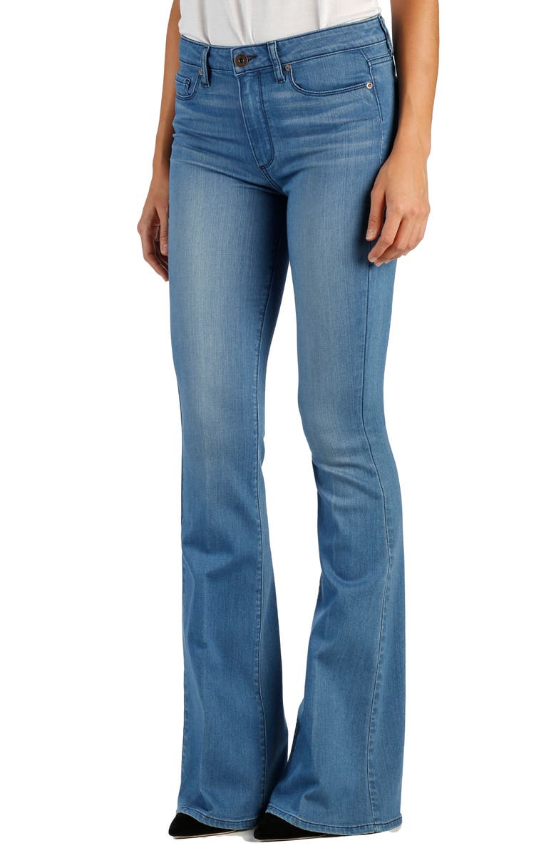 PAIGE Transcend - Bell Canyon High Waist Flare Jeans (Harbor) | Nordstrom