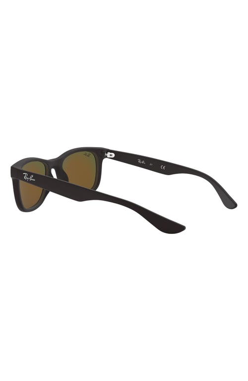 Ray Ban Ray-ban Junior 48mm Wayfarer Mirrored Sunglasses In Matte Black/red