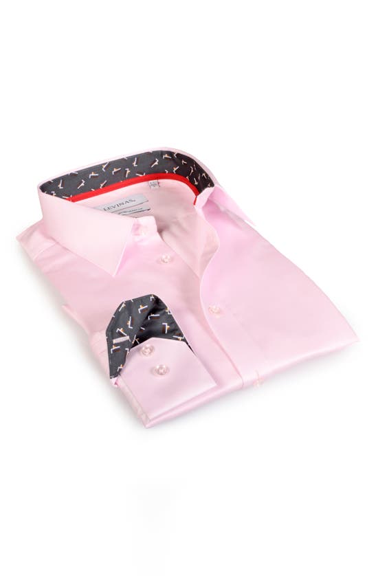 Levinas Contemporary Fit Modern Business Dress Shirt In Pink