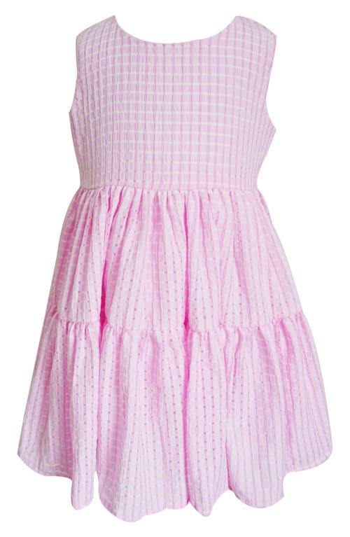 Popatu Kids' Check Tiered Dress in Pink at Nordstrom, Size 2T