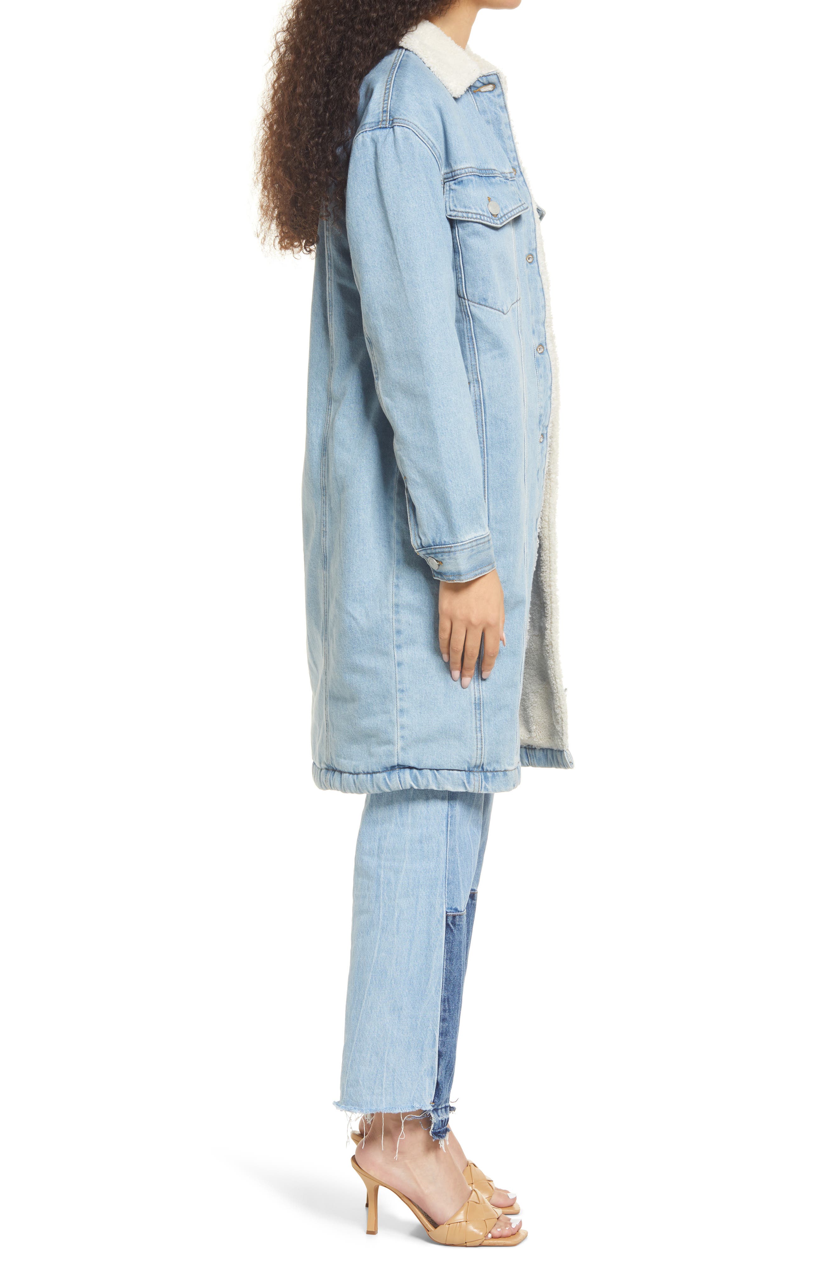 aritzia long denim jacket
