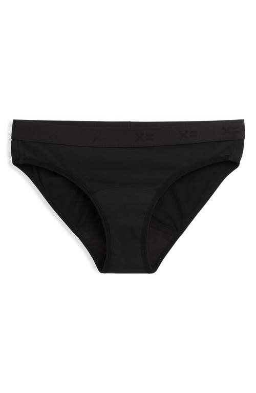 TomboyX First Line Stretch Cotton Period Bikini Pure Black at Nordstrom,