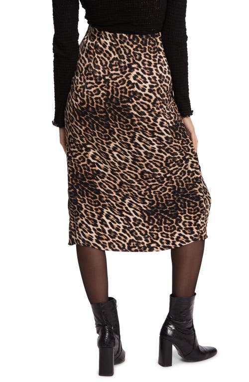 Shop Cache Coeur Léa Maternity Faux Wrap Skirt In Leopard