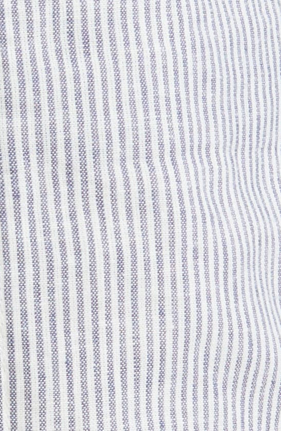Shop Caslon ® Pull-on Linen Blend Pants In Blue Vintage Leah Stripe