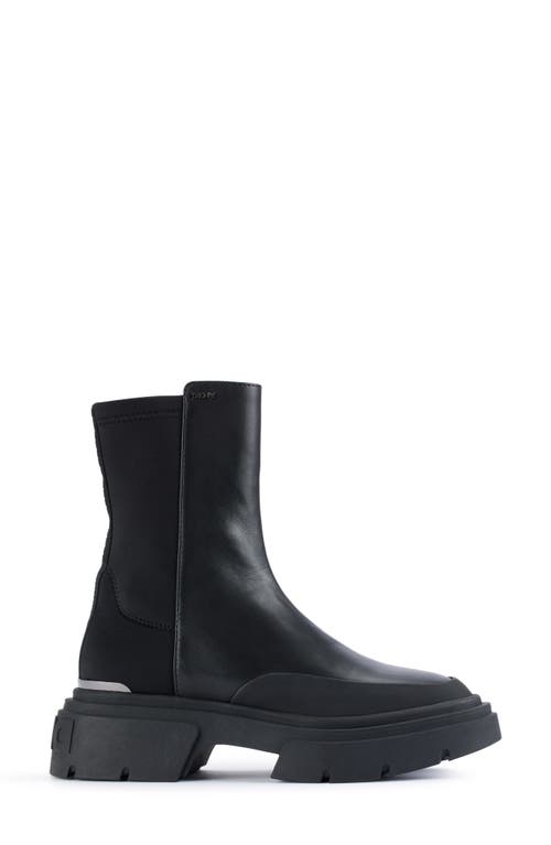 Dkny Fleming Lug Sole Bootie In Black - Black