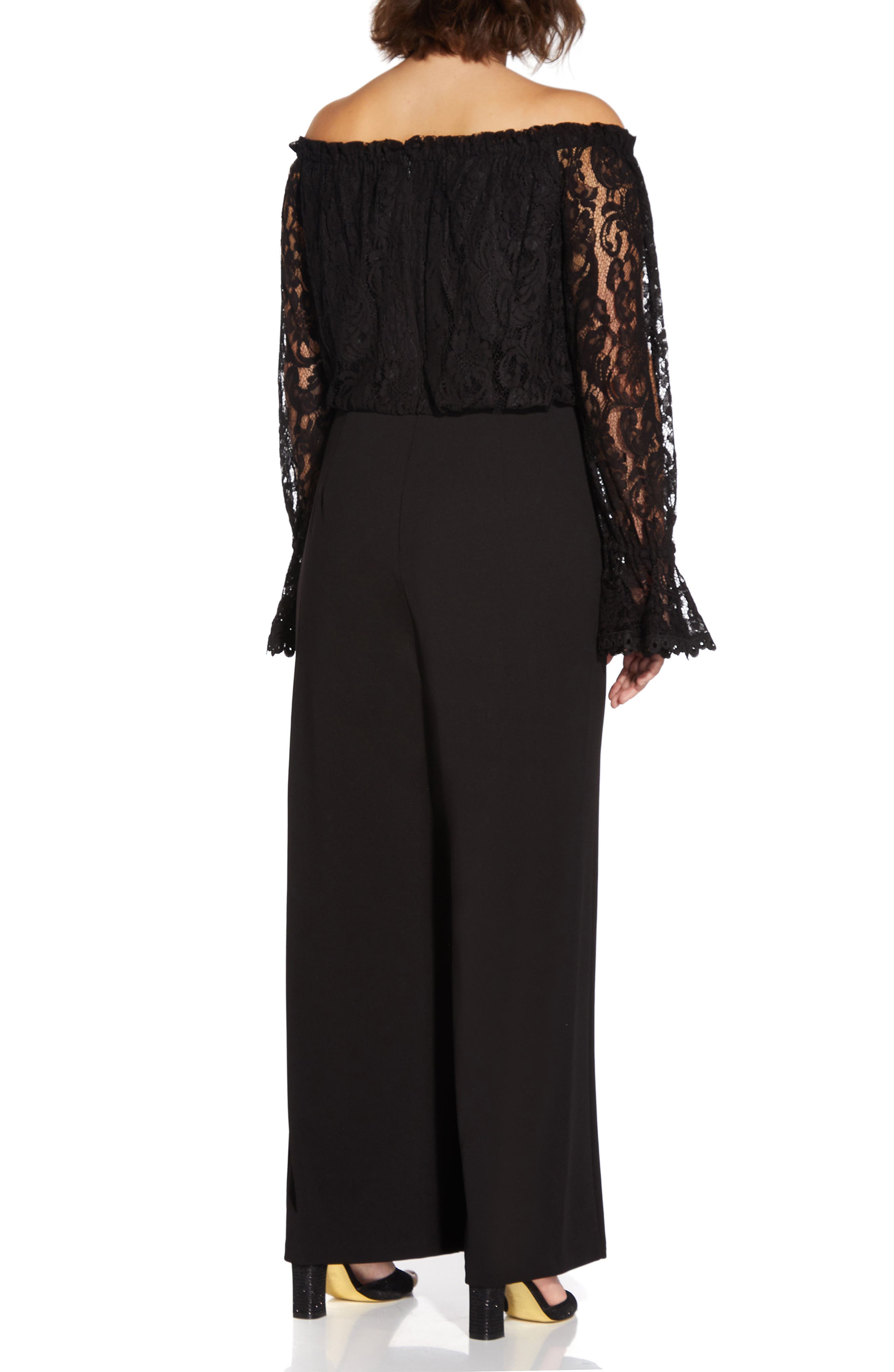 adrianna papell lace jumpsuit