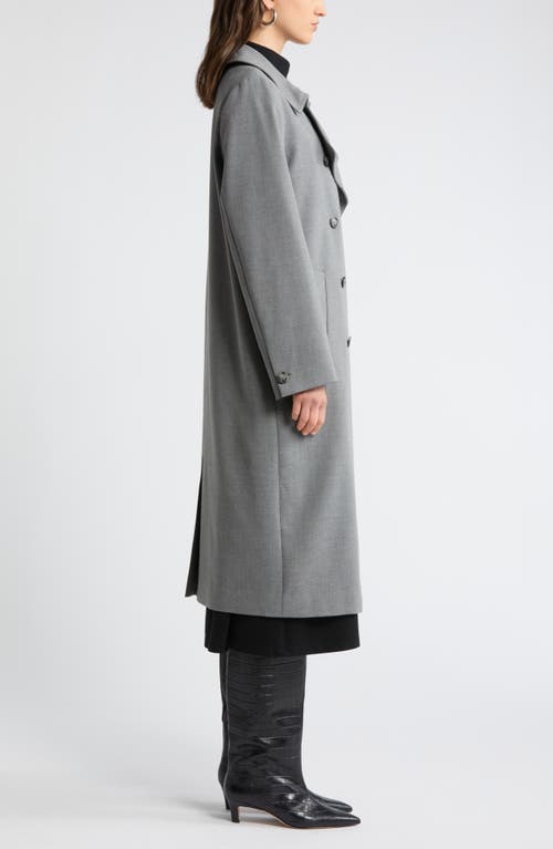 Shop Nordstrom Oversize Double Breasted Trench Coat In Grey Heather