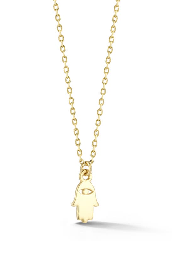 Ember Fine Jewelry Hamsa Pendant Necklace In 14k Gold