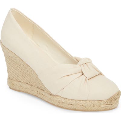 Soludos Knotted Wedge Pump, Ivory