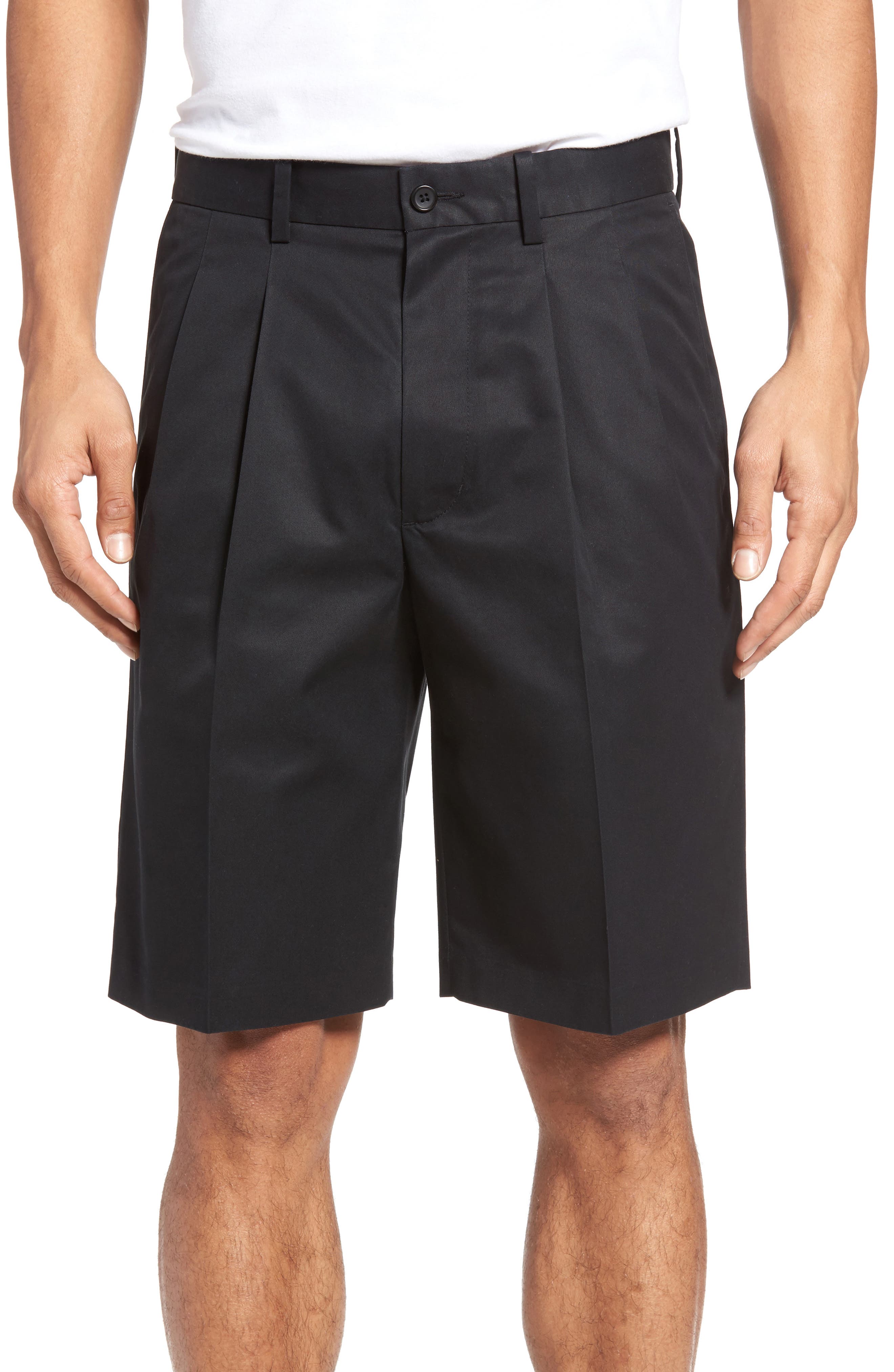 Nordstrom Men's Shop Pleated Supima® Cotton Shorts Nordstrom