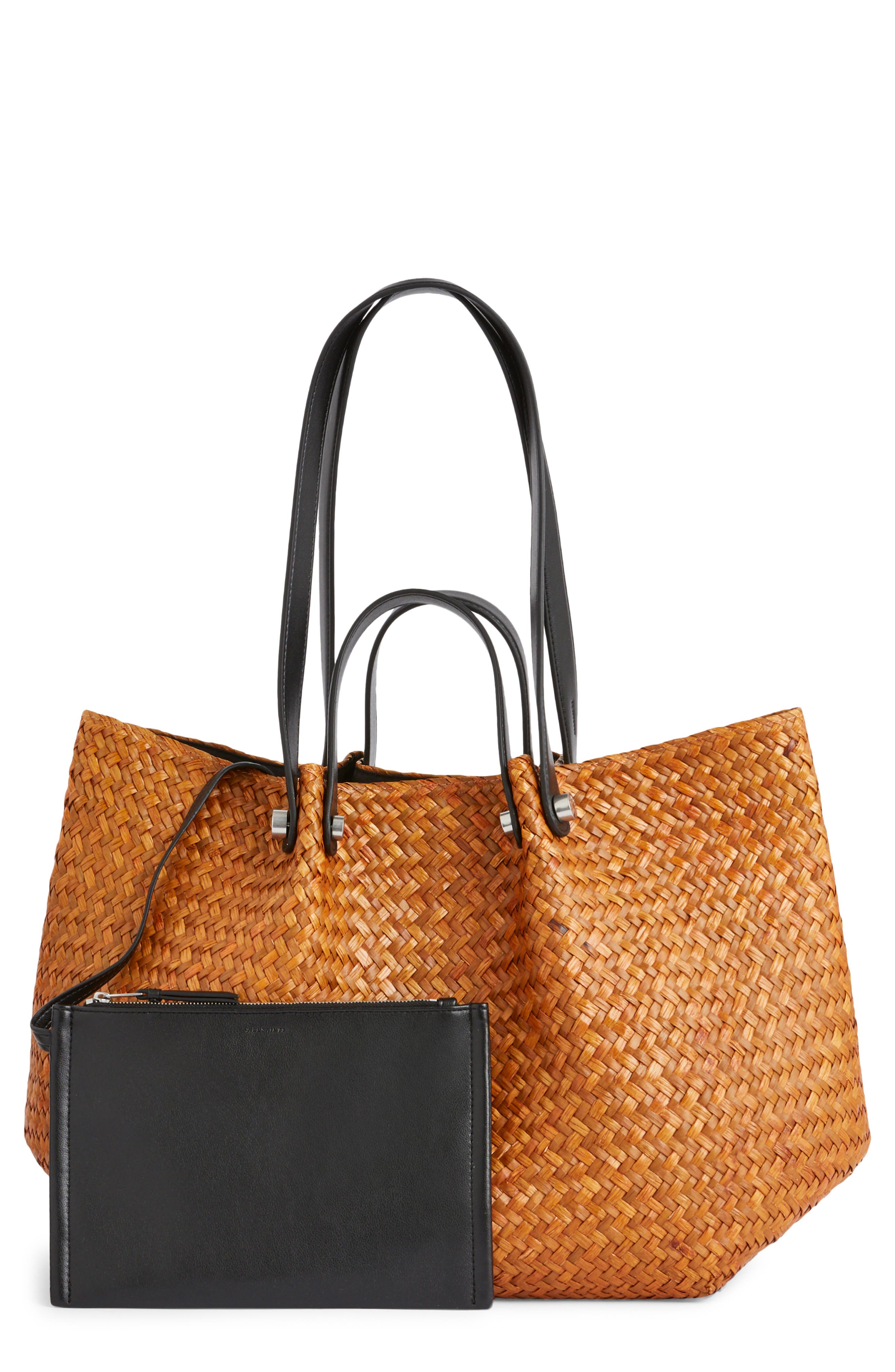 Allington Straw Tote Bag PEAT BROWN