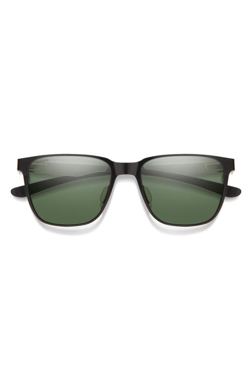 Lowdown 54mm ChromaPop Polarized Square Sunglasses in Matte Black /Silver /Gray