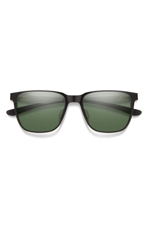 Shop Smith Lowdown 54mm Chromapop™ Polarized Square Sunglasses In Matte Black/silver/gray