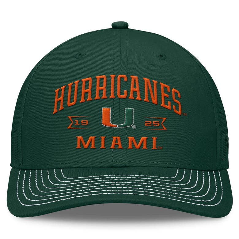Shop Top Of The World Green Miami Hurricanes Carson Trucker Adjustable Hat