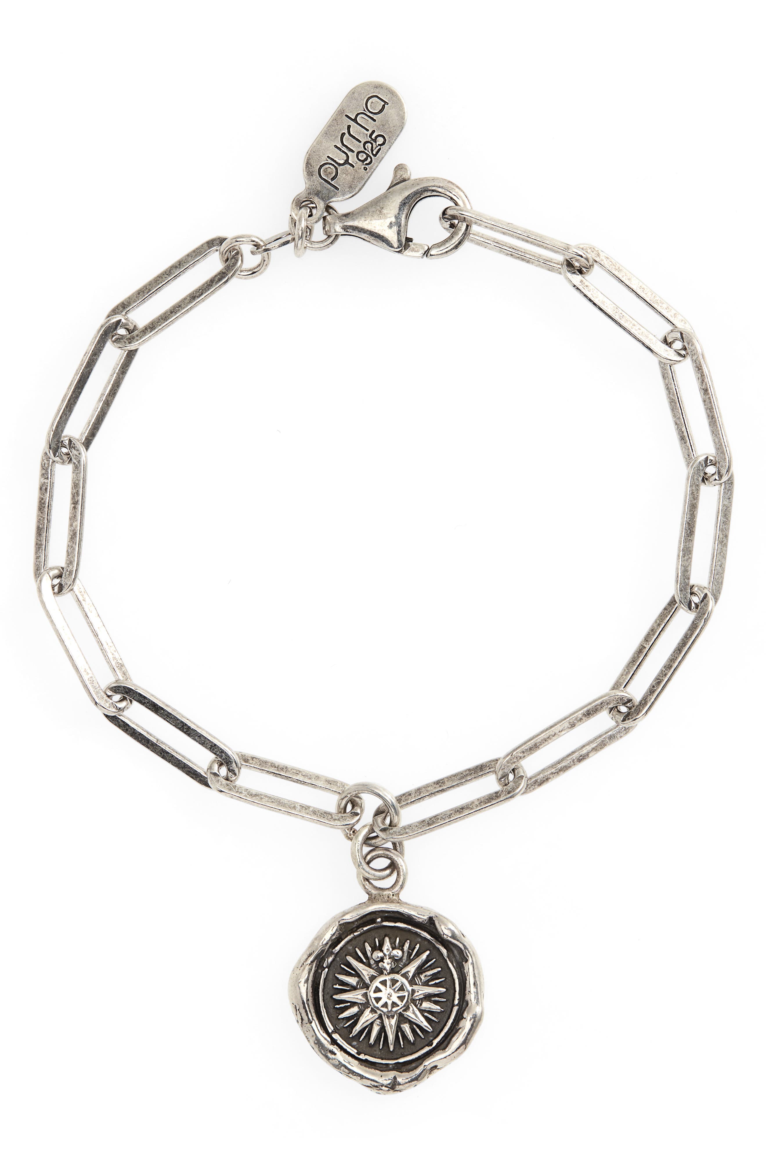 silver bracelet with pendant