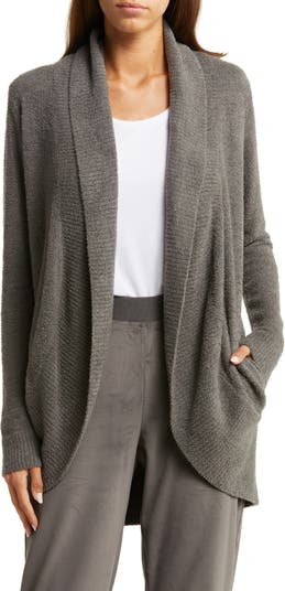 Barefoot Dreams CozyChic Lite Circle Cardi, Black, X-Small : :  Clothing, Shoes & Accessories