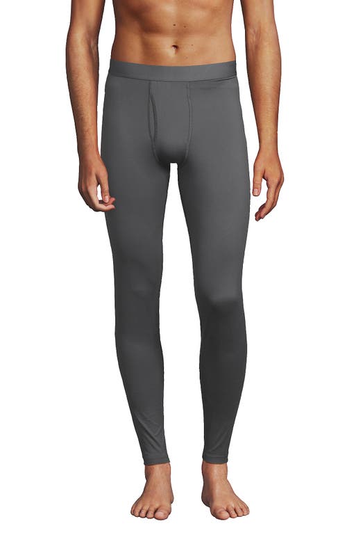 Shop Lands' End Stretch Thermaskin Long Underwear Pants Base Layer In Warm Graphite