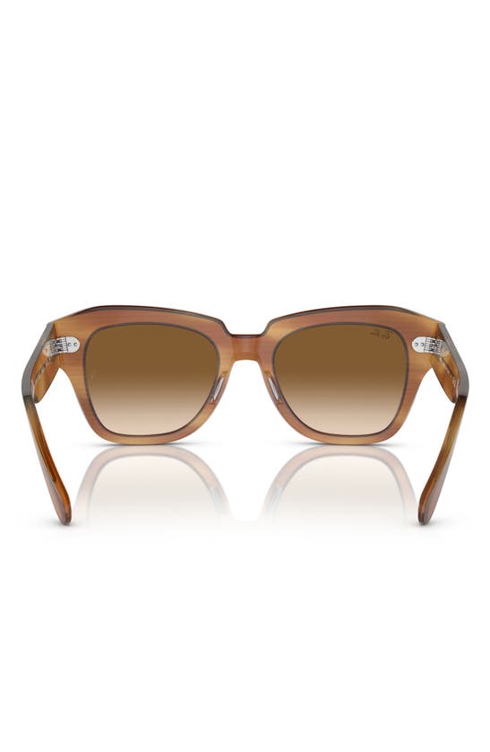 Shop Ray Ban Ray-ban State Street 52mm Sunglasses In Striped Brown