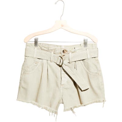 Free People See You Sometime Cut-Off Shorts, Beige
