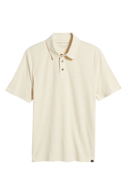 Shop Threads 4 Thought Stripe Jersey Polo In Ecru/chai