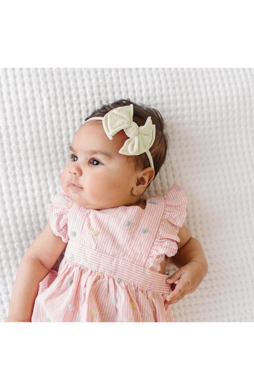 Baby Bling 3-pack Baby Fab Skinny Bow Headbands In Rose Quartz/white/ivory
