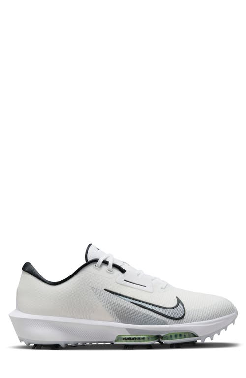 Shop Nike Air Zoom Waterproof Infinity Tour Golf Shoe In White/black/green