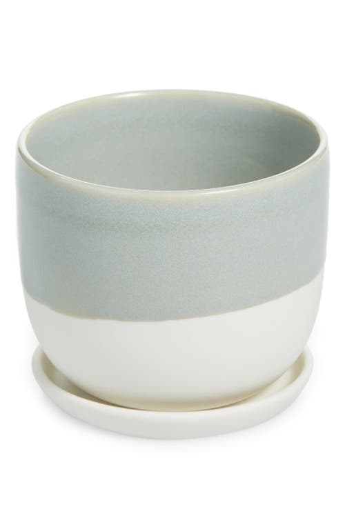 KINTO 193 Plant Pot & Saucer in Blue Gray