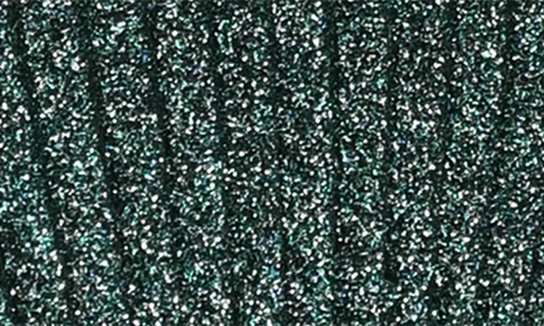 Shop Starlet Ruched Glitter Fabric Clutch In Emerald
