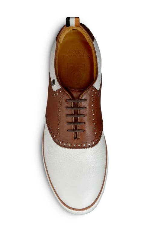 Allen Edmonds Straits Golf Oxford Sneaker In White/brown