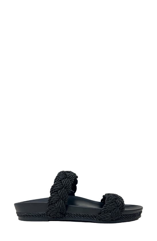 Shop Yosi Samra Michelle Double Strap Slide Sandal In Black