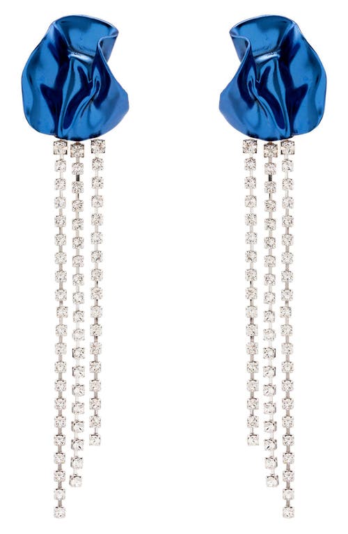 Georgia Crystal Drop Earrings in Cobalt Blue