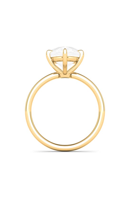 Shop Hautecarat Pear Cut Lab Created Diamond Ring In 18k Yellow Gold