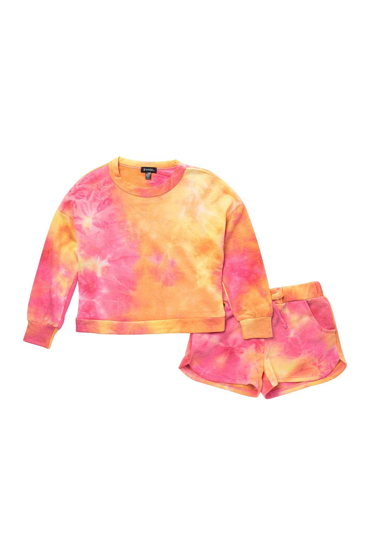 tie dye jogger shorts