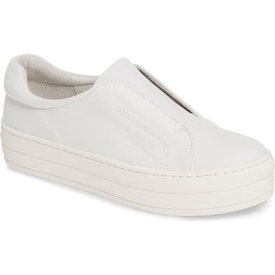 Jslides Heidi Platform Slip-On Sneaker- White