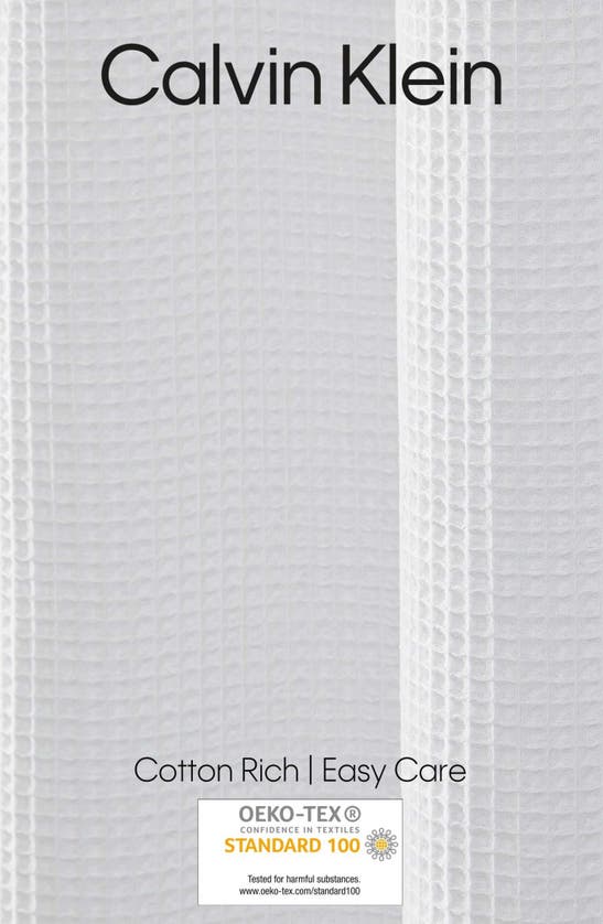 Calvin Klein Waffle Weave Shower Curtain In White