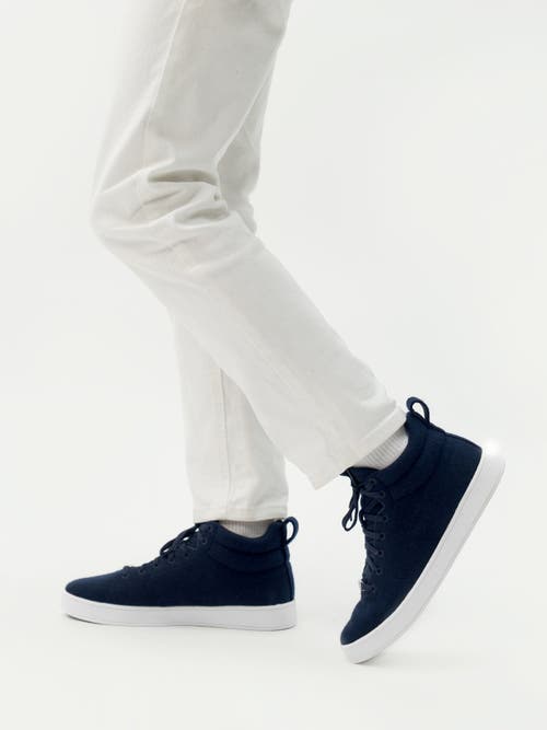 Gobi Mongolian Cashmere Cashmere High-top Sneakers In Navy