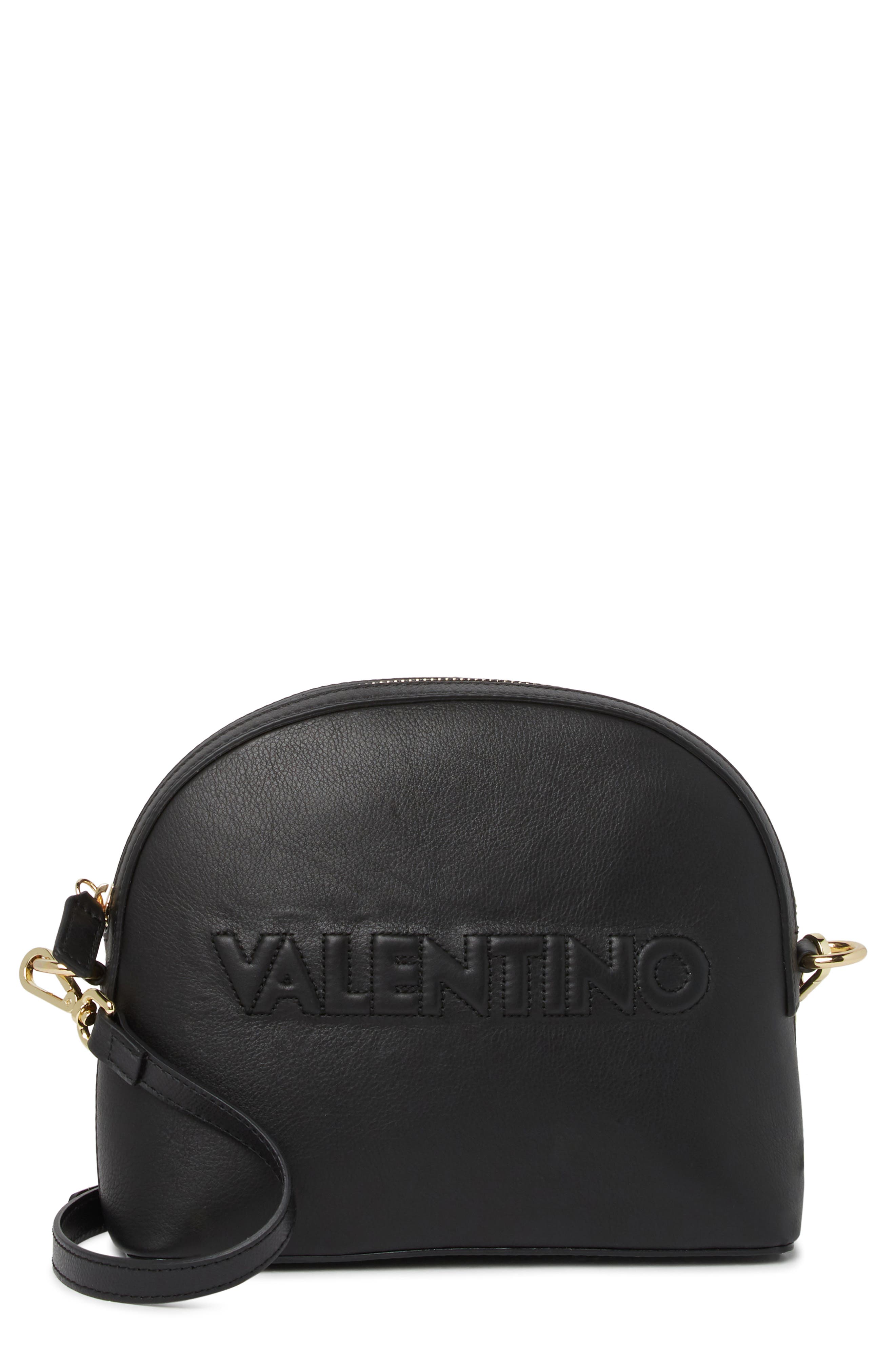 Valentino By Mario Valentino Diana Leather Dome Crossbody Bag In Black