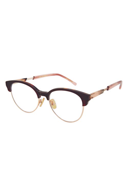 Coco and Breezy Believe 52mm Round Blue Light Blocking Glasses in Plum Rose