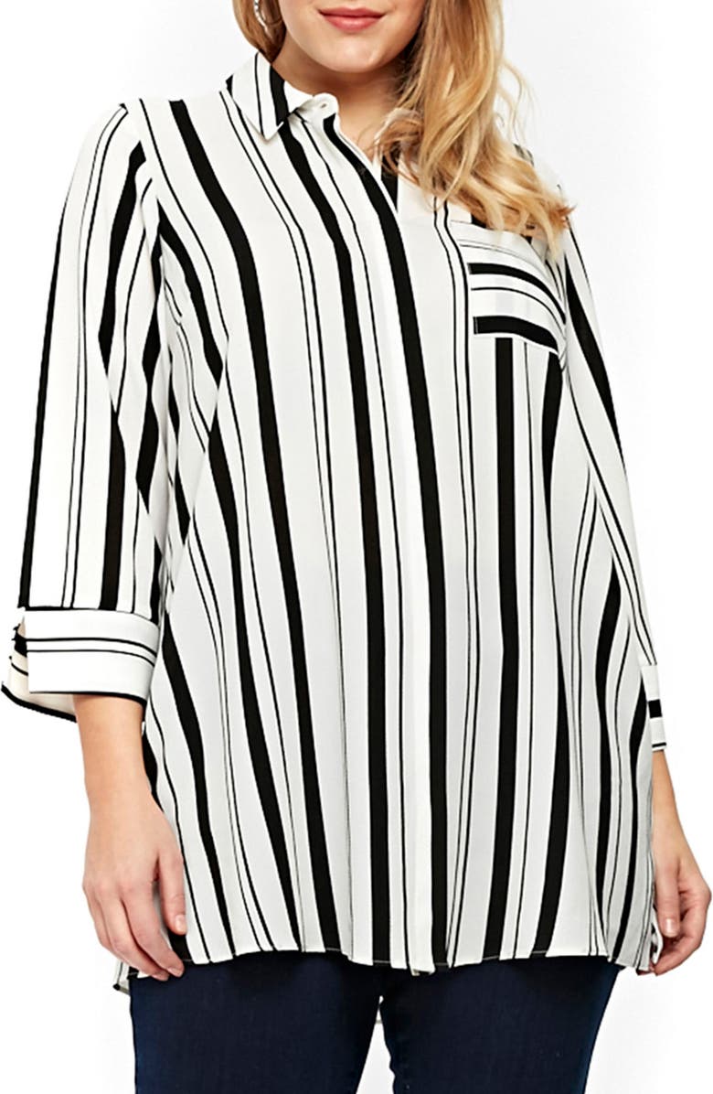 Evans Stripe Shirt (Plus Size) | Nordstrom